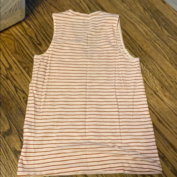 Pink & brown v neck tank - Picture 7 of 7